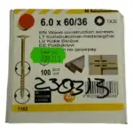 ROBUS Skrūves kokam 6.0 x 60/36 mm (100 gab.)
