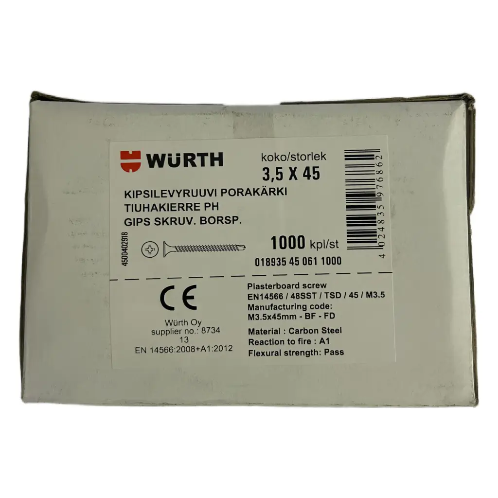 Wurth Ģipškartona skrūves 3,5 x 45 mm (1000 gab.)