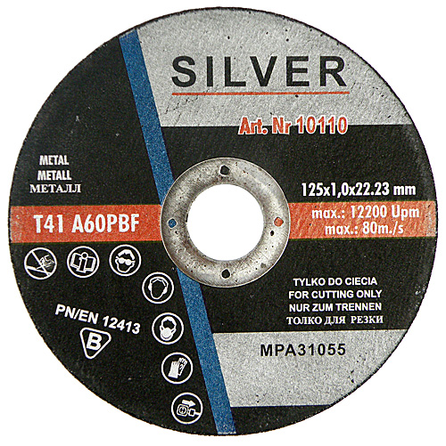 metāla griešanas disks 125×1,0x22,2 SILVER