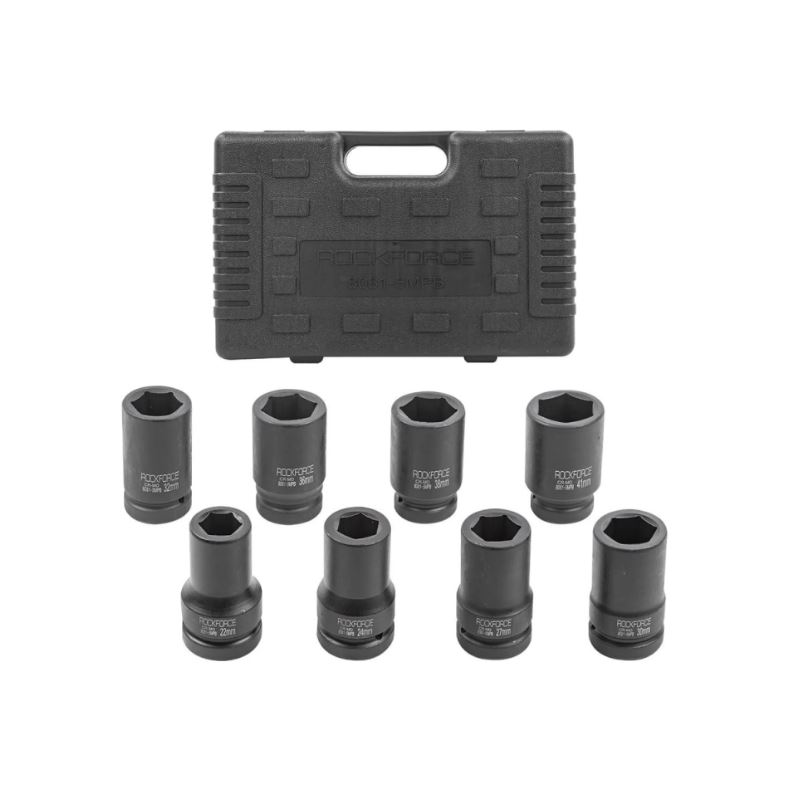 Seškanšu komplekts, 8 gab., 22, 24, 27, 30, 32, 36, 38, 41 mm, 1′,  ROCKFORCE