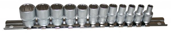 Muciņu komplekts 12gab, 1/4″, ASTA