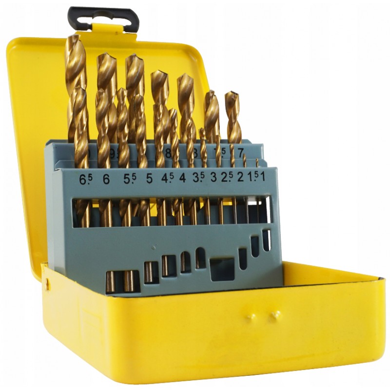 Urbju komplekts metālam 1-10 mm, 19 gabali, VERKE LIGHT DUTY