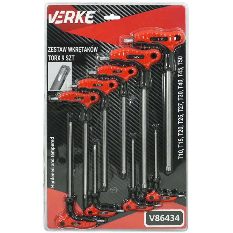 T veida TORX T10-50, 9 gab. komplekts, VERKE