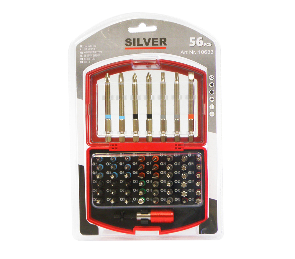 Uzgaļu komplekts 56 gab., SILVER