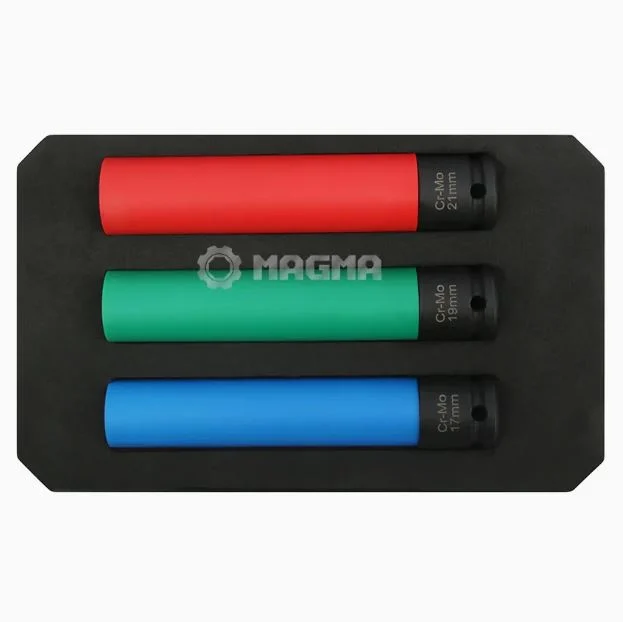 Trieciena galviņu komplekts 1/2″ 3gab (17,19,21 mm), MAGMA